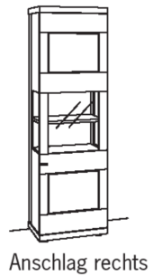 Venjakob Next Level 3000 Vitrine 1249 Rechts | Ohne Beleuchtung