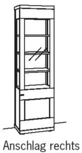 Venjakob Next Level 3000 Vitrine 1256 Rechts | Mit Beleuchtung