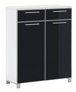 Voss Santina Schuhschrank 303 Lack Weiß | Anthrazit