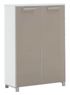 Voss Santina Schuhkommode 305 Lack Weiß | Taupe