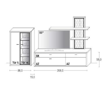 Wöstmann WM 2250 Wohnwand 0011 