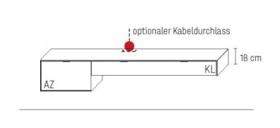 Wöstmann WM 2380 Aufsatz-Hängelowboard 11133 11134 