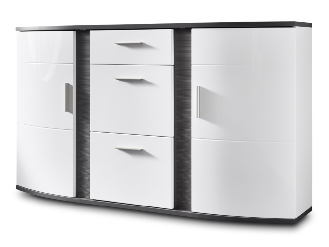 Ideal Möbel Cabana Sideboard 52 Weiß Melamin / Graphit