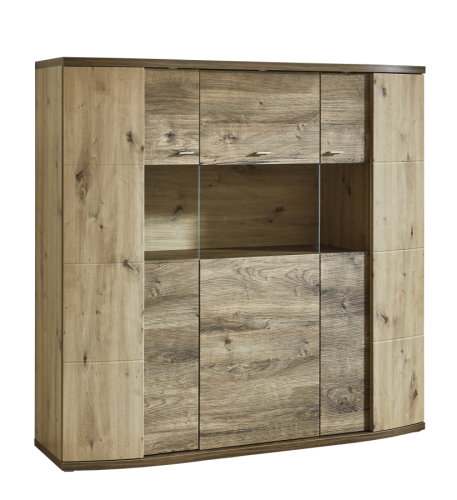 Ideal Möbel Cabana Highboard 51 Eiche Artisan / Eiche Ribbek Cognac
