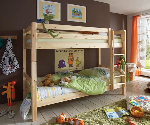 Infanskids Etagenbett mit gerader Leiter 