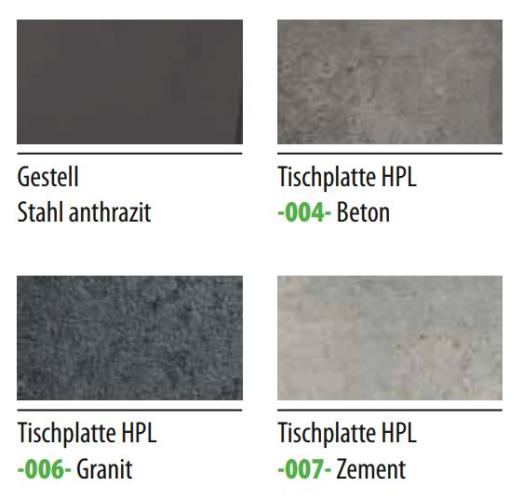 Niehoff Garden Tisch Milan HPL Platte 