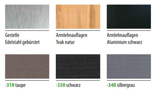 Niehoff Garden Gartenstuhl Scalea Flex G612 Taupe | Teak Natur